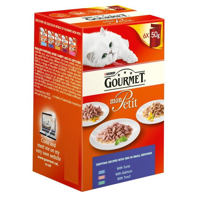 Gourmet Mon Petit Tuna, Salmon & Trout, 6 pack