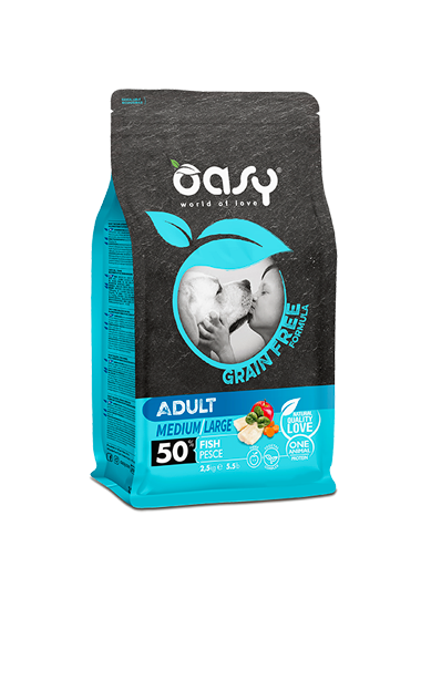 Oasy Grain Free Dog - ONE Protein Adult Medium/Large FISH 2.5kg