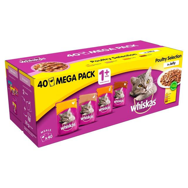 Whiskas Mega Pack Poultry selection in Jelly (40 Pcs)