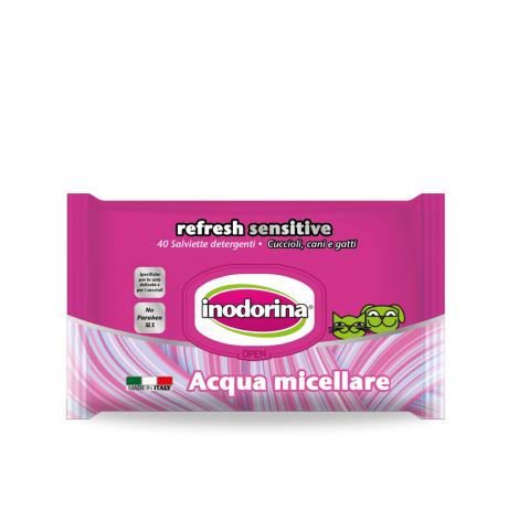 Inodorina Wet Wipes Refresh Sensitive, Aqua Micellare
