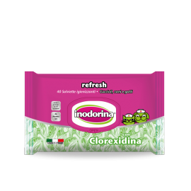 Inodorina Wet Wipes Refresh, Chlorhexidine 40Pcs