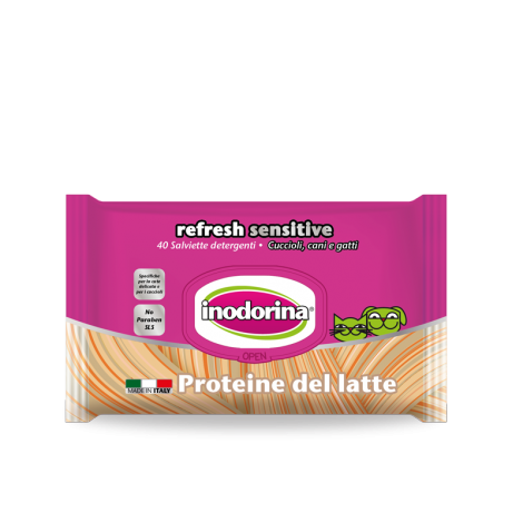 Inodorina Wet Wipes Refresh Sensitive, Milk Protein