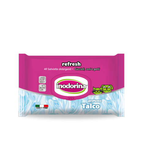 Inodorina Wet Wipes Refresh, Talc - 110 pcs